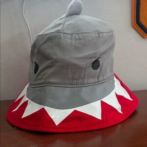 Seaworld Gray and Red Shark Kids Hat
